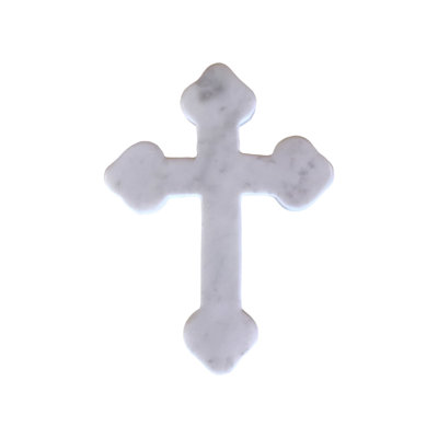 St Rosalia Marble Cross White