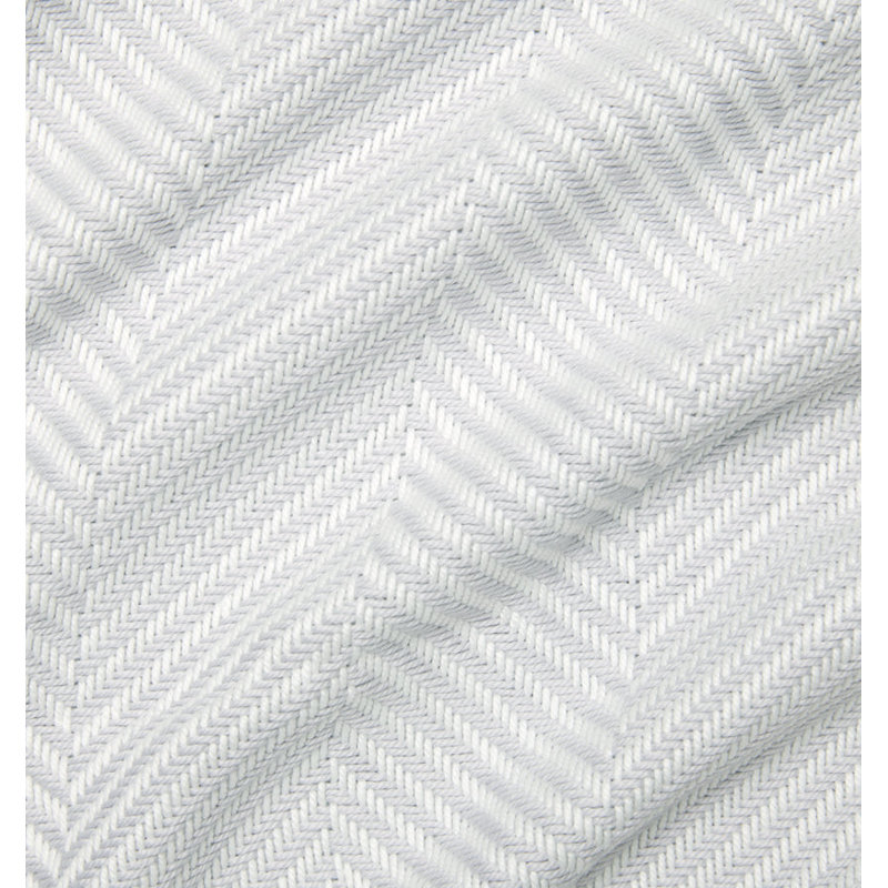 Costa Chevron Cotton Throw Blanket, Tin