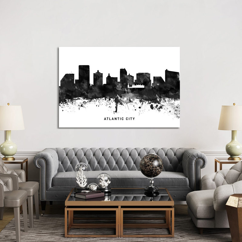 Atlantic City Skyline by WallDecorAddict - Wrapped Canvas Gallery-Wrapped Canvas Giclée, 152.5 cm H x 101.5 cm W