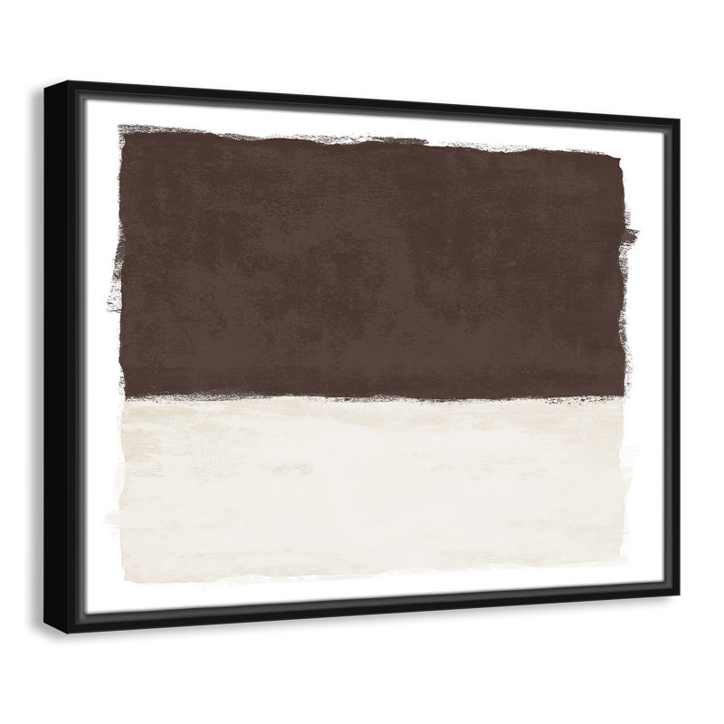 Chocolat trempé I - Version paysage par Natalie Carpentieri, Toile avec cadre, L 25,5 po x H 19,5 po, Cadre flottant noir