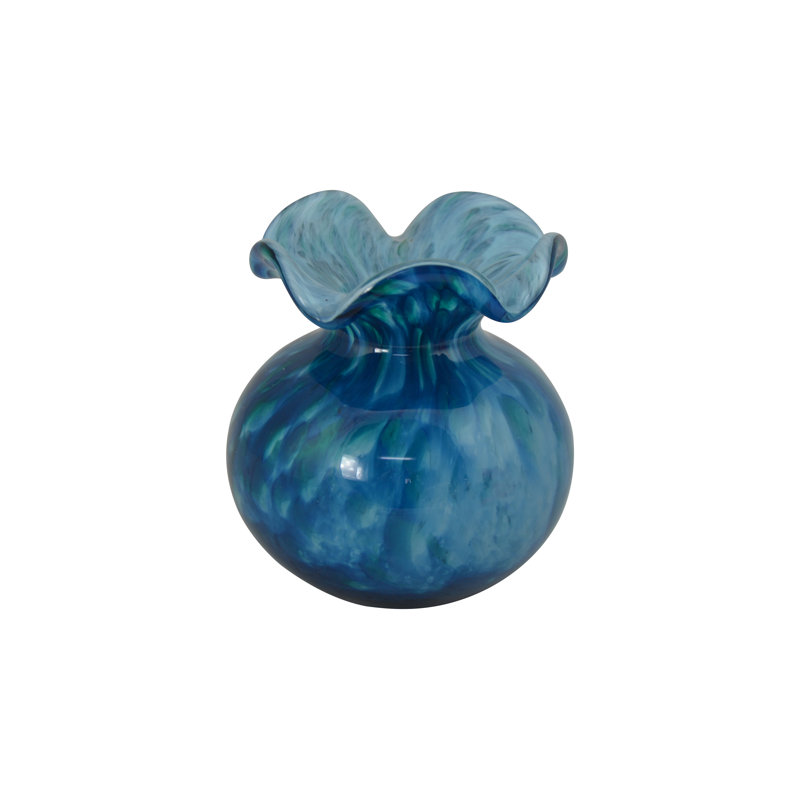 5" Aqua Blue Glass Vase Aroma Diffuser