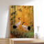 Toile, art mural, deux grues dans la forêt de bambous, affiche rétro, impression, décoration intérieure-869862352