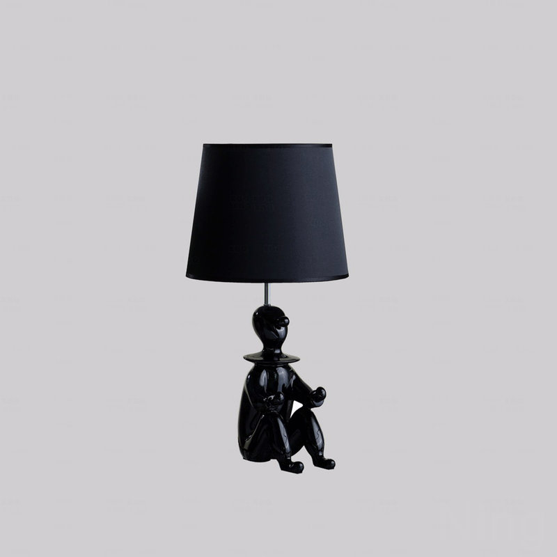 Lampe de table - Porte-téléphone clown moderne en résine, Noir