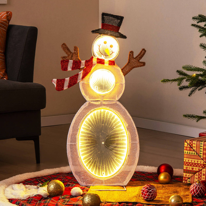 Bonhomme de neige illuminé 2,6 pi avec 105 lumières à DEL intégrées