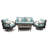 Kechia Wicker/Rattan 6 Person Seating Group with Sunbrella Cushion Covers-2040143014