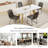4- Person Solid Wood Top Trestle Dining Table Set-116826528-116826524