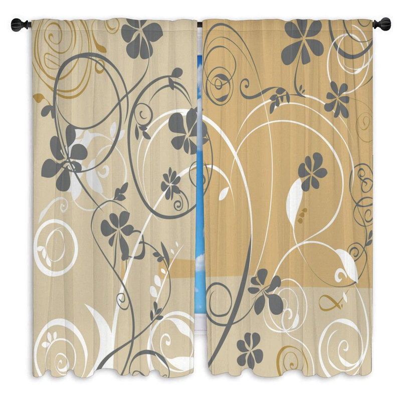 Paire de rideaux obscurcissant en polyester Staka, L 40 po x L 52 po