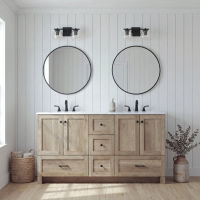 Soma 60'' Double Bathroom Vanity with Engineered Marble Top