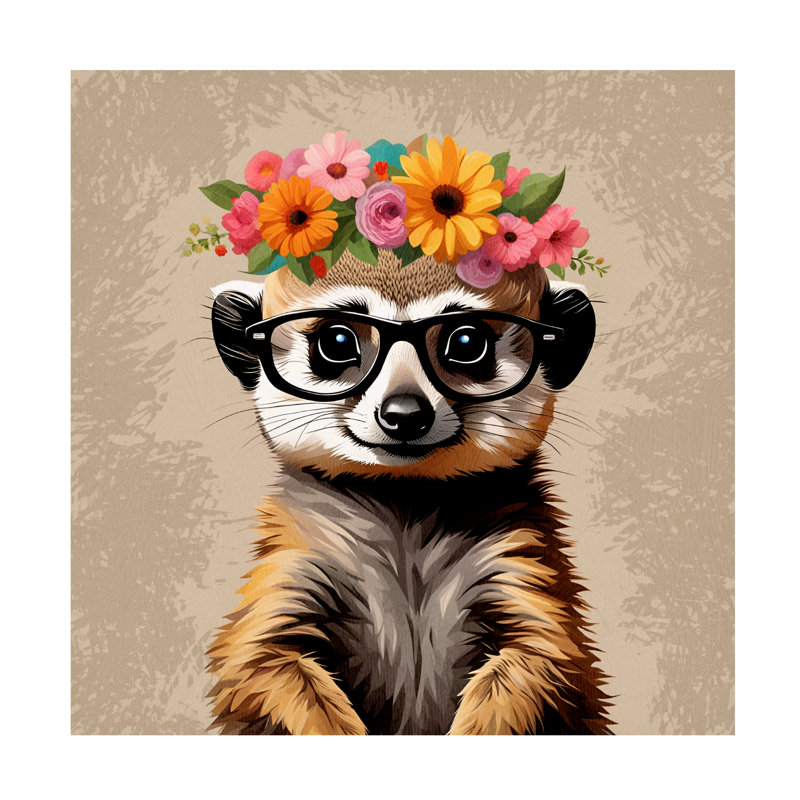 Art sur toile «Bachelor Tina Lavoie Monty Baby Suricate», H 18 po x l 18 po