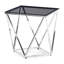 Gabriela Glass Top Pedestal End Table
