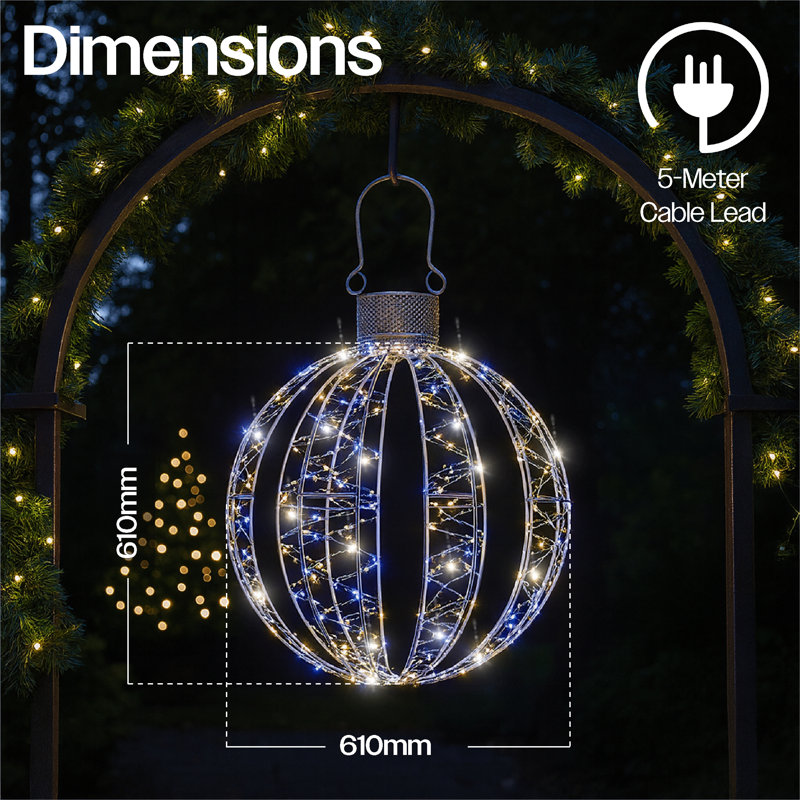 Metal Decoration, 61cm H x 61cm W x 61cm D
