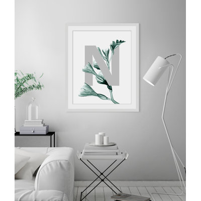 Letter N - Single Picture Frame Print