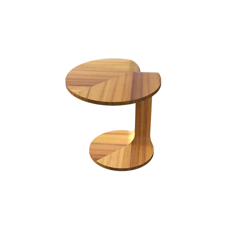 Bloom End Table, 19.7" H x 19.7" W x 19.7" D, Teak