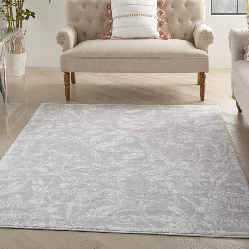 Floral Indoor Rug, Rectangle 6' x 9'