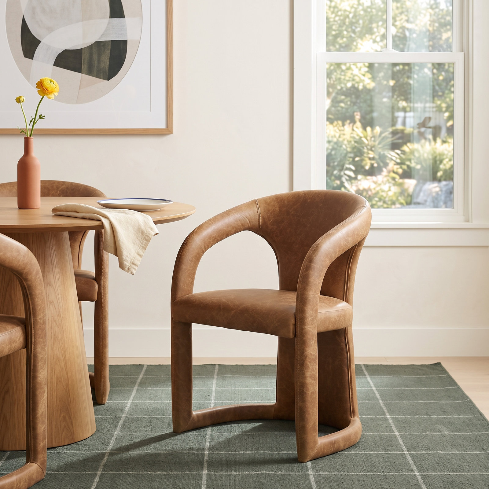 Adette Dining Armchair, Tan