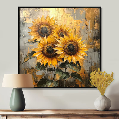 Doru Sunflowers Abstract Shapes Pure Form - Art mural tournesols