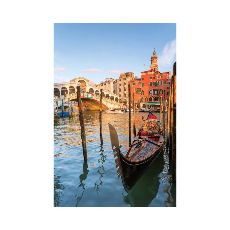 Rialto Bridge At Sunset, Venice by Matteo Colombo - Wrapped Canvas Print, 66.04 cm H x 45.72 cm W x 3.175 cm D
