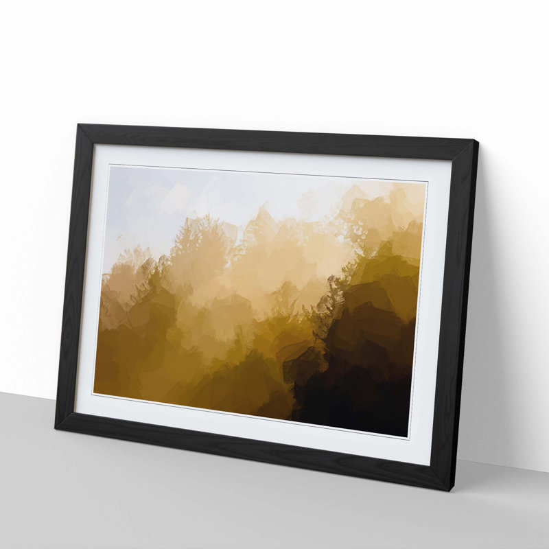 Gold Forest - Framed Print, Black Framed, 62cm H x 87cm W x 2cm D