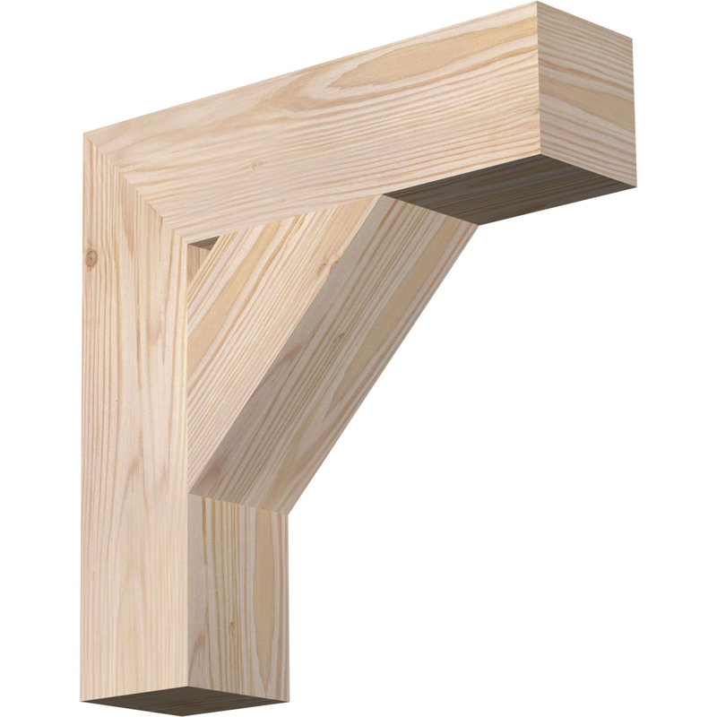 Traditional Block Bracket, Douglas Fir (Smooth), 14" H x 4" W x 14" D