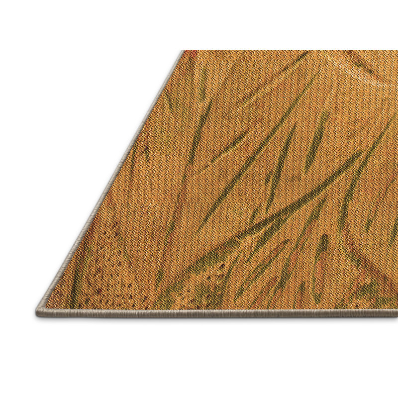 Tapis floral floral orange, Rectangle 8 pi x 12 pi