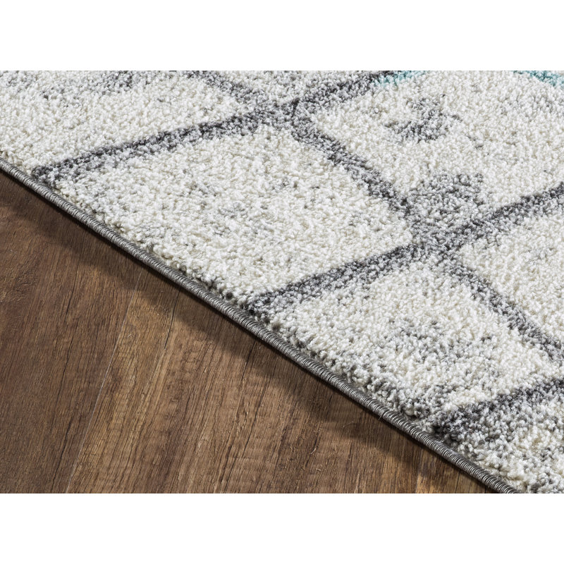 Tapis gris à motif abstrait Roslyn, Rectangle 5 pi x 7 pi