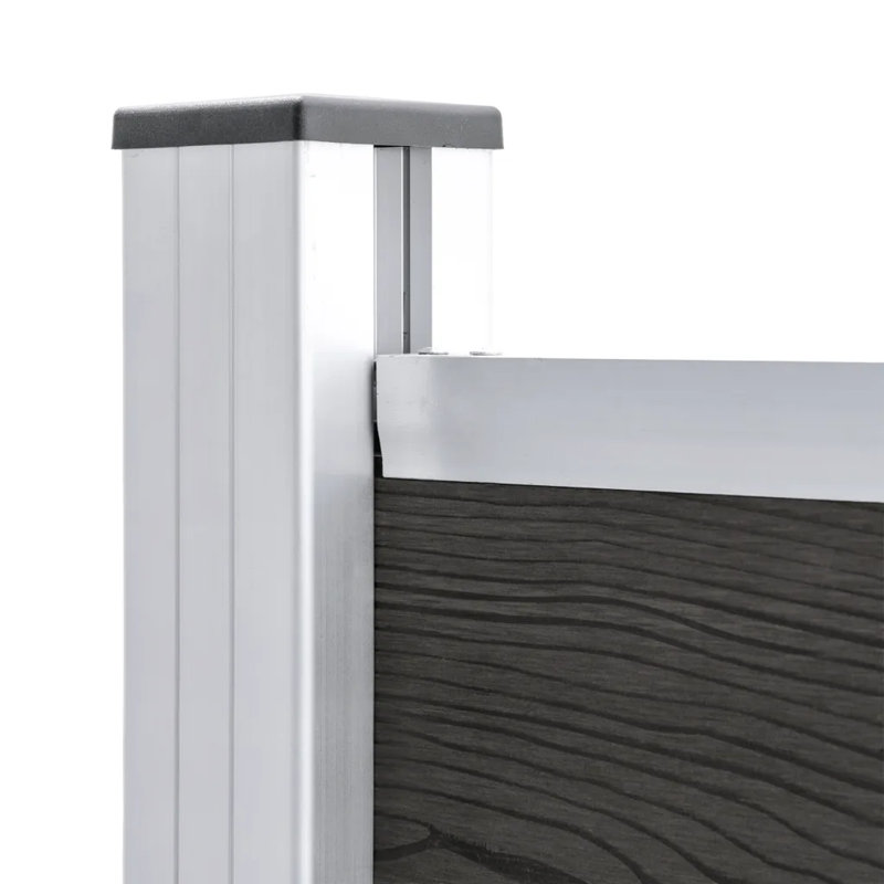 Zayante Fence Panel WPC 175x146 cm, Light Grey