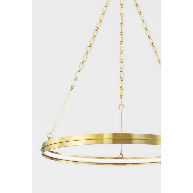 Lustre à DEL Rosendale, H 2,25 po x l 28 po x P 28 po, Laiton vieilli