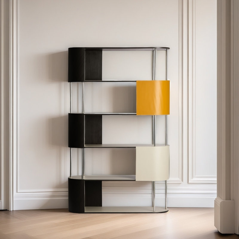 Modern minimalist design style bookcase