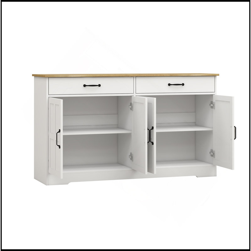 Versatile Farmhouse Buffet Cabinet With Ample Storage And Fine Craftsmanship