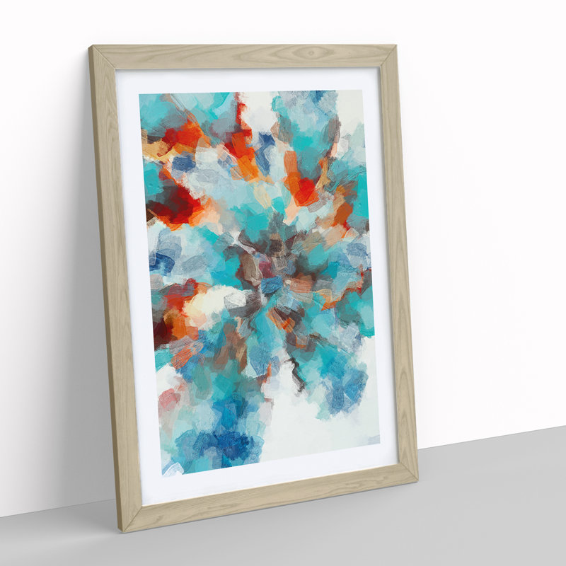 Magnificent Spark Abstract - Framed Print, 34cm H x 25cm W x 2cm D, Oak