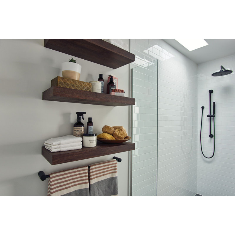 Waterhill Rain Fixed Shower Head with Immersion, Wrought Iron