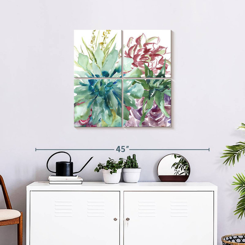 Aquarelle Harnek Succulent Garden II, H 26 po x l 26 po