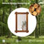 Miroir mural incassable avec cadre en bois d'acacia et design de rivet rétro-1398858005