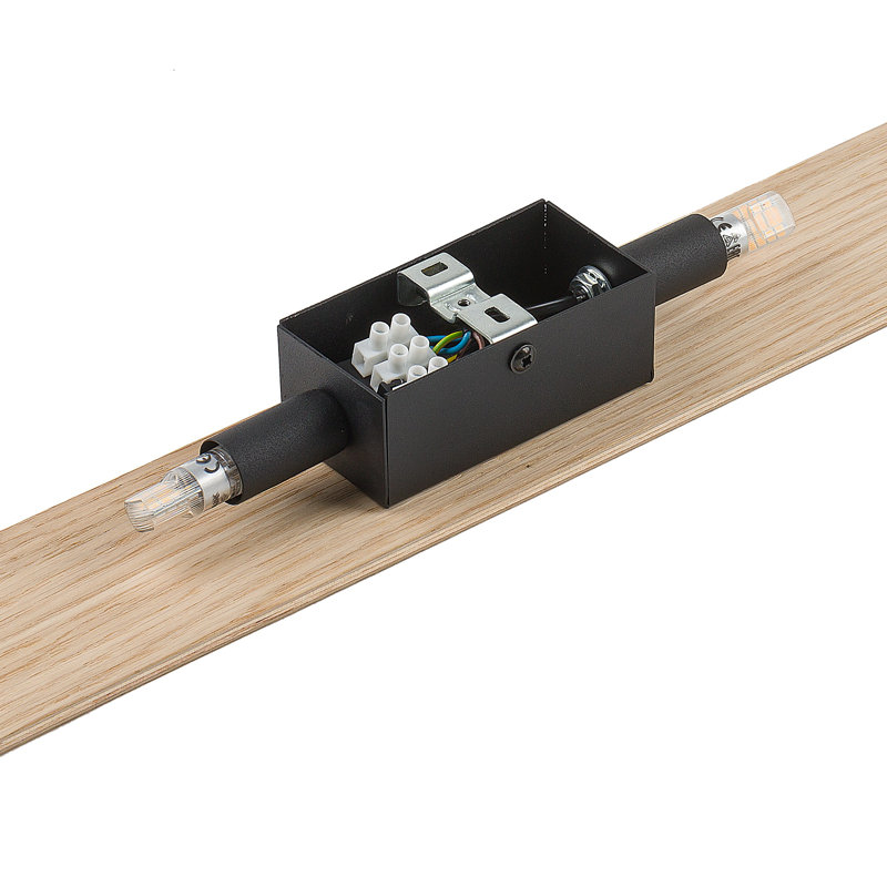Geduhn 2-Light Dimmable Brown Corner Wall Light
