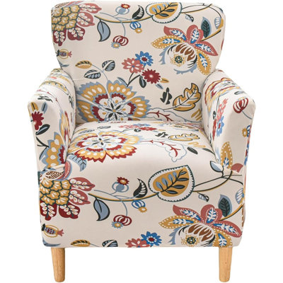 Housse pour fauteuil Banquet, housse de fauteuil extensible 1 pièce avec accoudoirs, housse de chaise décorative antidérapante et douce, protecteur de meubles lavable pour le salon, 07
