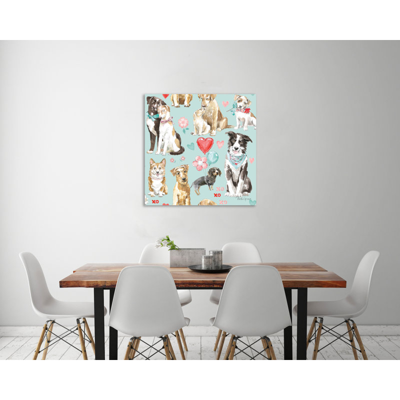 «Paws Of Love Motif IC», toile tendue par Beth Grove, H 48 po x l 48 po x P 1,5 po