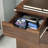 HOMCOM 3 Drawer Office Storage Cabinet, Under Desk Cabinet With Wheels, Brown Wood Grain