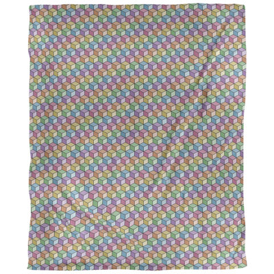 Tissu cube en arc-en-ciel