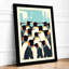 Penguin Cityscape Geometric - Framed Print-1465233901-1465233902