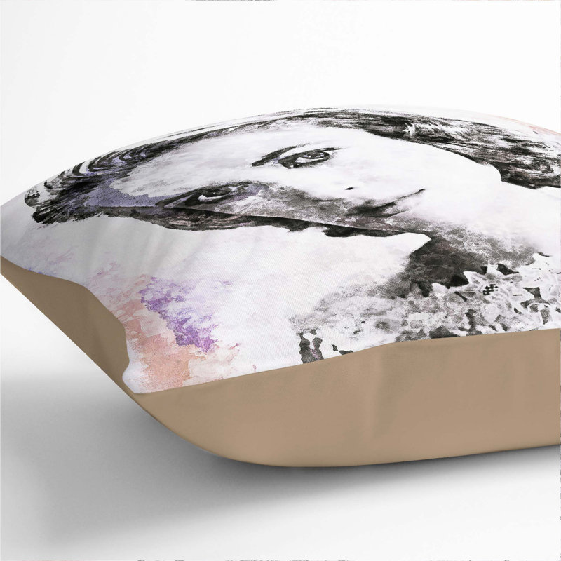Square Cushion, Stone, 40cm H x 40cm W x 15cm D
