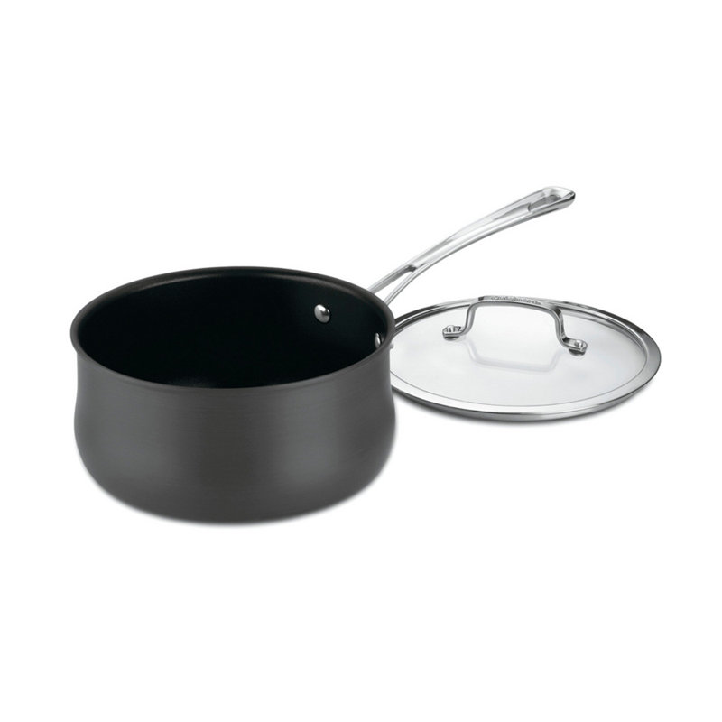Cuisinart Hand-Anodized Aluminum Saucepan with Lid, 1 quart