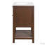 Meuble-lavabo de 24 po avec lavabo intégré en céramique, meuble-lavabo à 1 tiroir profond, 1 tiroir rabattable et meuble-lavabo simple pour petite et moyenne salle de bain-1037932031