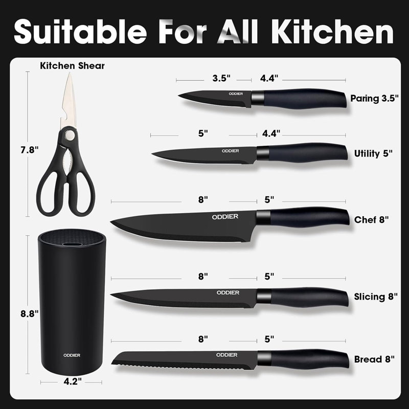 7 Pcs Kitchen Knife Set