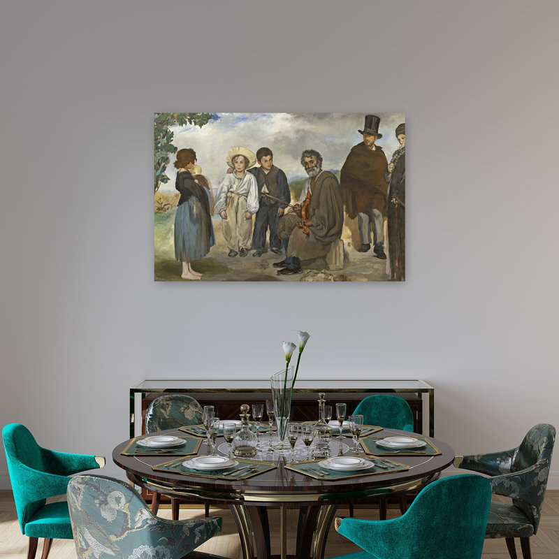 Le vieux musicien, 1862, estampe d'art mural abstraite et contemporaine, H 32 po x l 48 po