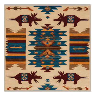  Tapis de style sud-ouest lavable Armadillo