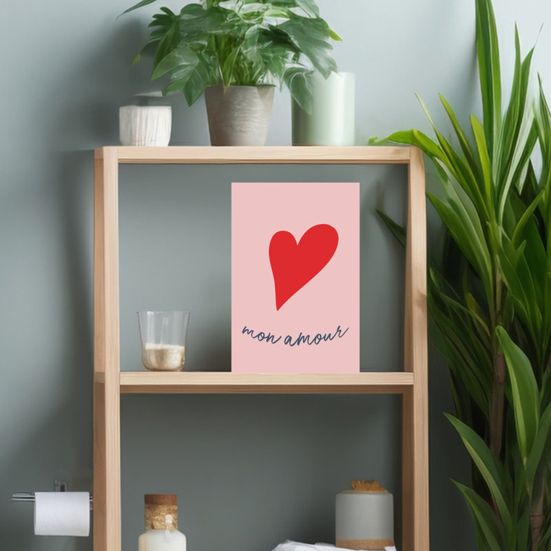 Monamourpinkred Ratioiso Romantic Abstract Contemporary Wall Art Print by Talitha McQueen - Print, 45.72cm H x 30.48cm W