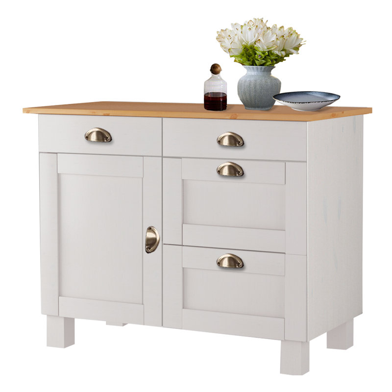 Edgarton Matte Base Unit, White/Honey