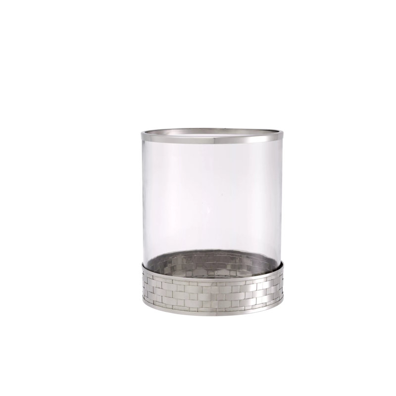 Lausanne Hurricane Candle Holder, Brass, 10.63" H x 8.86" W x 8.86" D