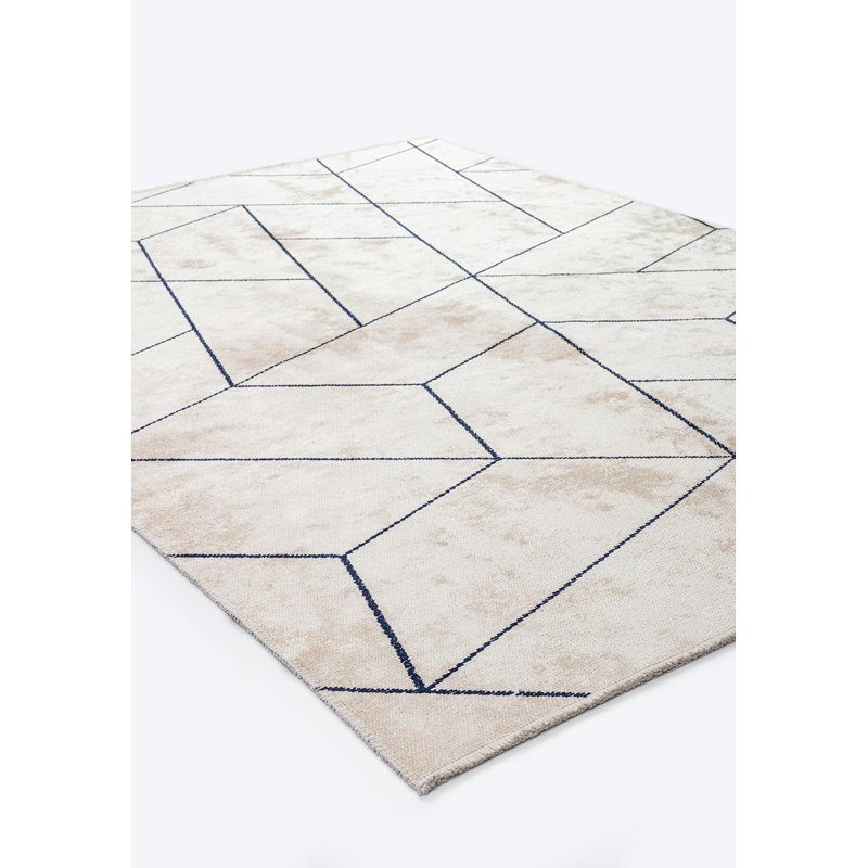 Geometric Triangle Area Rug, Rectangle 6'7" x 8'3"