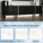 TV Console with Storage Cabinets, Remote Control, APP Control LED TV Stand, Full RGB Color Selection